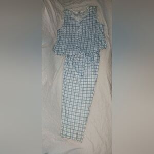 Vintage New Faye Women Pajamas Pjs 2 Piece Top And Bottom Size Small